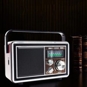 Caixa de Som e Radio Retro Portátil Bluetooth